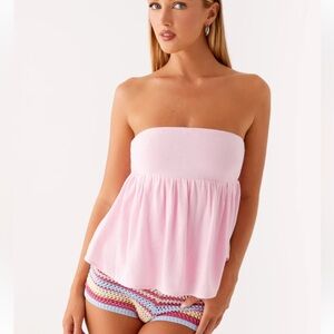 NWT— PEPPERMAYO PINK CASSIE TUBE TOP